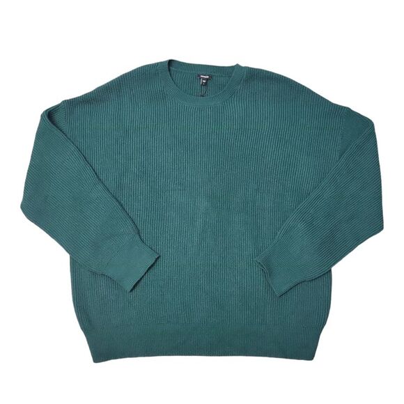 Express Women's Crewneck Easy Care Long Sleeved Relaxed Fit Sweater - Junebug - Picture 1 of 2